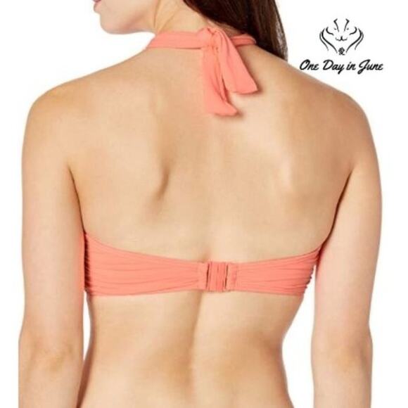 Coco Reef Hook Back Closure Halter Bikini Top Size M - Picture 2 of 4